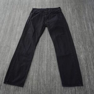 Levis 505 Jeans Men Black Straight Leg Classic Denim 32x30 Measured 31x28.725